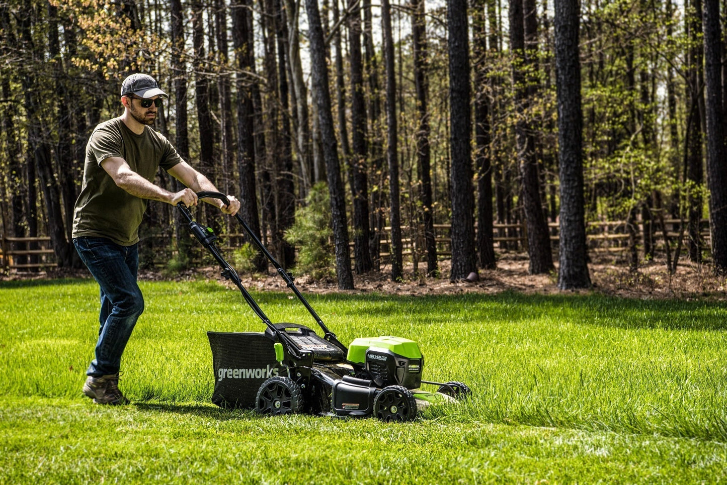 48V/24V 21" Dual-Volt Lawn Mower with Battery and Charger | 48PM21