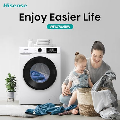 WF1G7021BW Freestanding 7 KG-Front Load Durable Inverter Washing Machine, Steam Wash-Quick Wash-15 Washing Programs