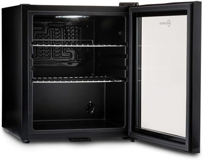 Subcold Super50 LED – Mini Fridge Black | 50L Beer, Wine & Drinks Fridge | LED Light + Lock & Key | Energy Efficient (Black) [Energy Class E]