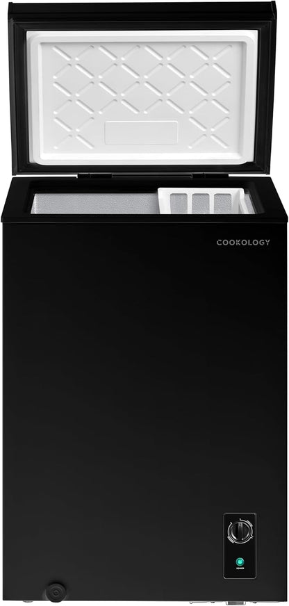 Cookology CCFZ99BK Freestanding Chest Freezer in Black - 99 Litre Capacity - For Kitchens
