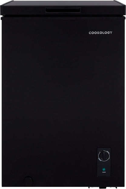 Cookology CCFZ99BK Freestanding Chest Freezer in Black - 99 Litre Capacity - For Kitchens