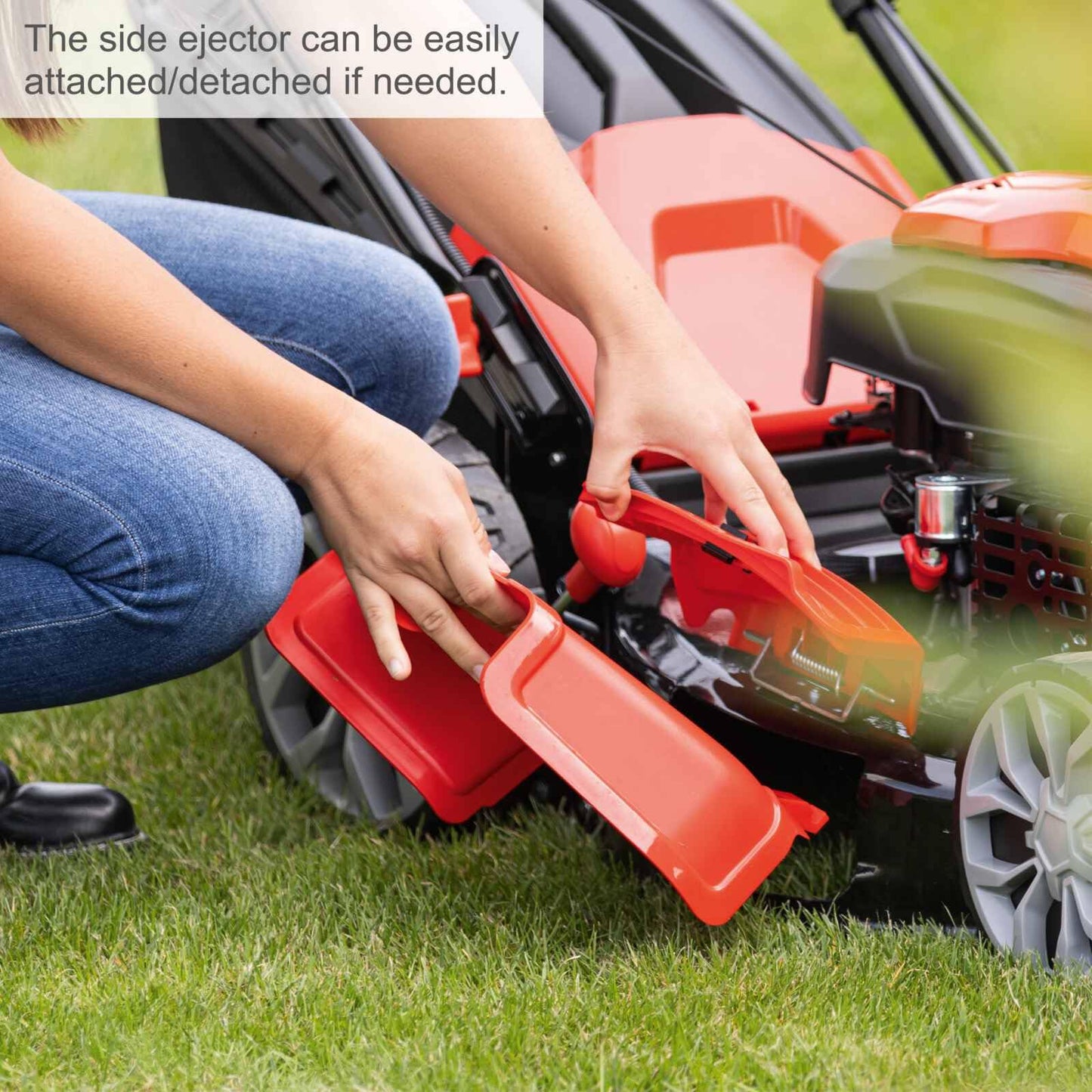 Scheppach MS225-56E Self-Propelled Petrol Lawnmower, 224cc 6HP, 56cm Cut, 25–75mm Height, 65L Bag, Electric Start, Mulching & Cleaning