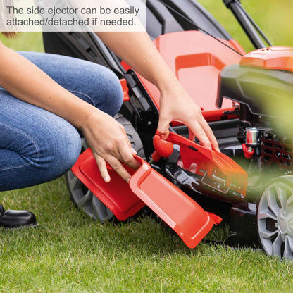 Scheppach MS225-56E Self-Propelled Petrol Lawnmower, 224cc 6HP, 56cm Cut, 25–75mm Height, 65L Bag, Electric Start, Mulching & Cleaning