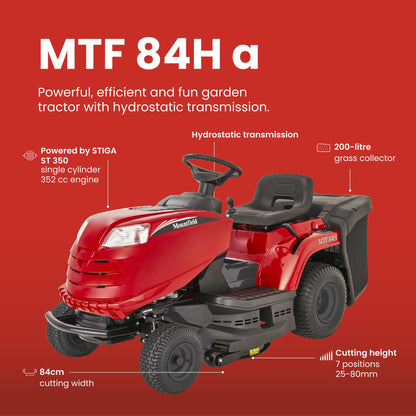 Mountfield Lawn Tractor MTF 84H a, 84 cm – Hydrostatic Transmission, 200 L Collector – Lawns up to 1.5 acres