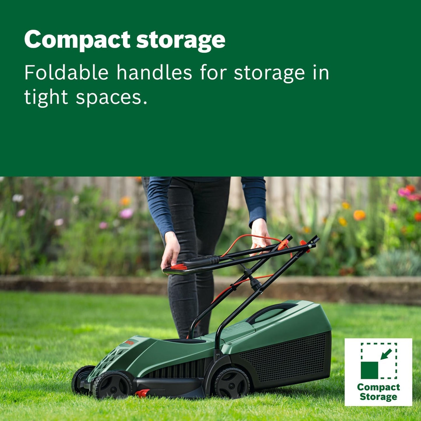 Bosch Corded Lawnmower EasyRotak 32-220 (1200 W Motor Power, Cutting Width: 32 cm, 31-Litre Grass Box, Extra 32cm Sharp Blade, Suitable for Quick and Easy Mowing with Tidy Edges) - Amazon Exclusive