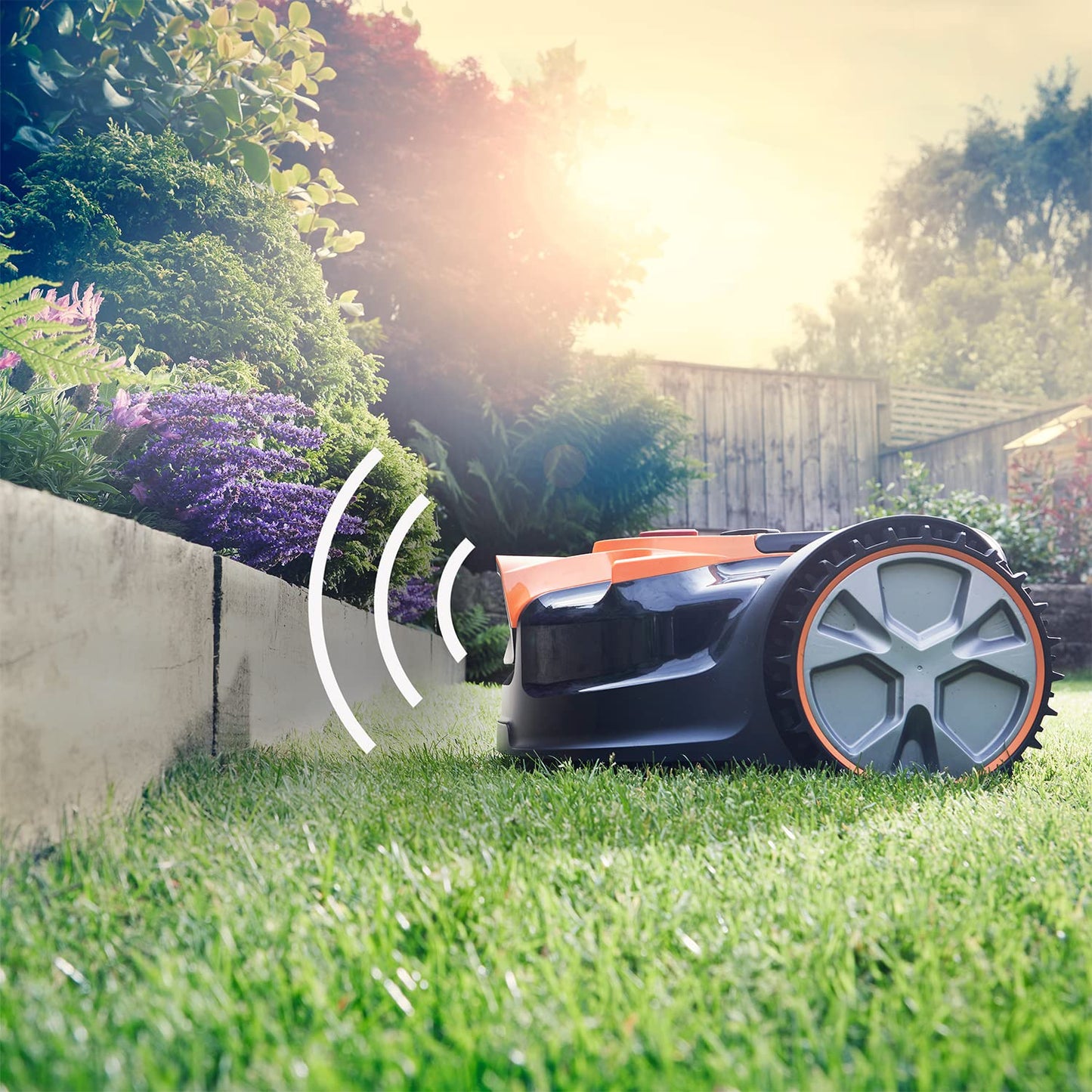 LawnMaster OcuMow® 16 Drop and Mow Robot Lawnmower with MX 24V 4.0Ah lithium battery and fast charger. No Boundary Wire, App or Outdoor Power Socket needed. For small to medium lawns up to 150m2.