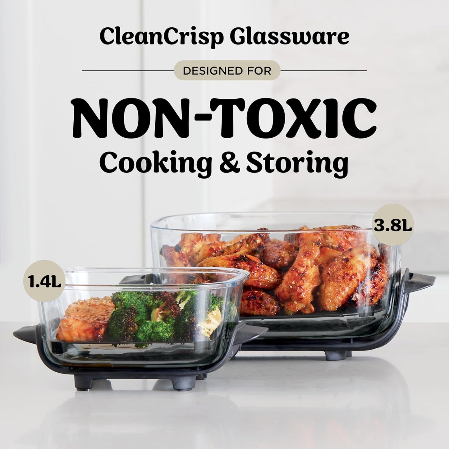 Ninja CRISPi Portable Air Fryer, 3.8L, 4-in-1: Air Fry, Roast, Keep Warm, Recrisp, Space Saving Compact Design