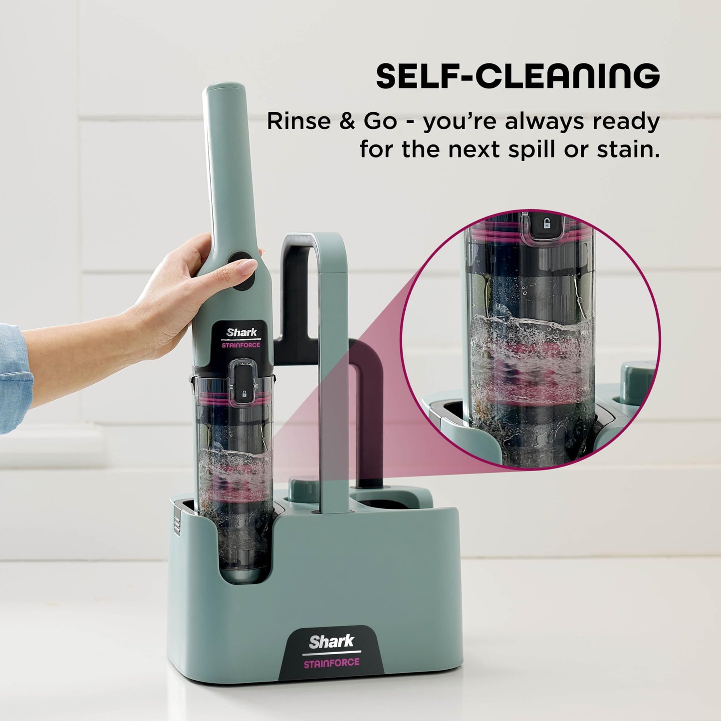 Shark StainForce Cordless Spot Cleaner Lightweight & Portable Spot, Stain, & Odour Eliminator for Carpets