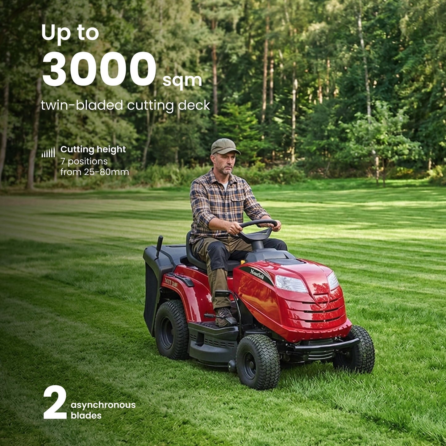 Mountfield Lawn Tractor MTF 84H a, 84 cm – Hydrostatic Transmission, 200 L Collector – Lawns up to 1.5 acres