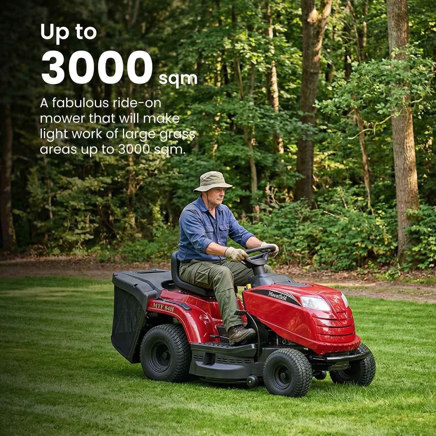 Mountfield Lawn Tractor MTF 84H a, 84 cm – Hydrostatic Transmission, 200 L Collector – Lawns up to 1.5 acres