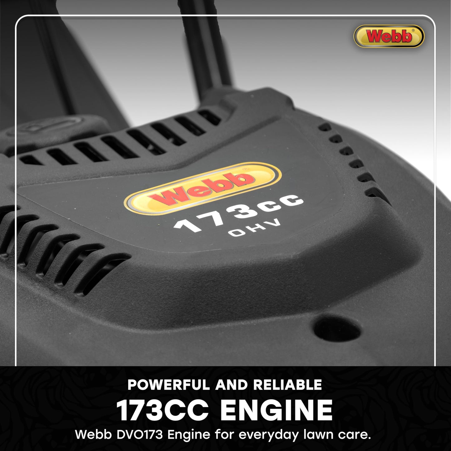 Webb WER460SP 18"/46cm Self-Propelled Rotary Petrol Lawn Mower, 141cc, 7 Cutting Heights, 55L Bag - 3 Year Guarantee (18")