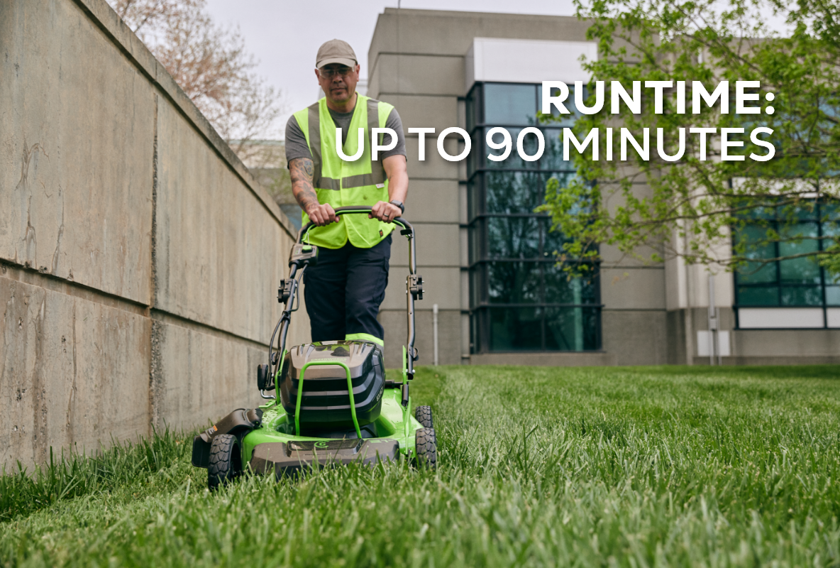 82V 21’’ Brushless Push Mower with 2.5Ah Battery and Dual Port Charger | 82LM21-25DP