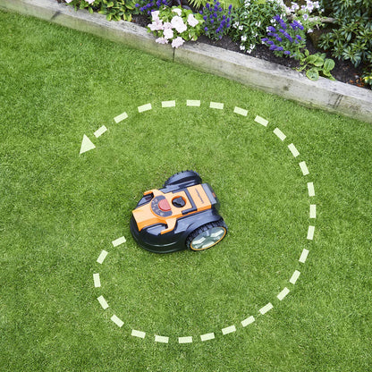LawnMaster OcuMow® 16 Drop and Mow Robot Lawnmower with MX 24V 4.0Ah lithium battery and fast charger. No Boundary Wire, App or Outdoor Power Socket needed. For small to medium lawns up to 150m2.