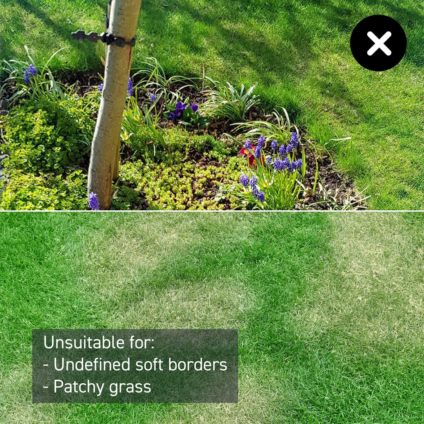 LawnMaster OcuMow® 16 Drop and Mow Robot Lawnmower with MX 24V 4.0Ah lithium battery and fast charger. No Boundary Wire, App or Outdoor Power Socket needed. For small to medium lawns up to 150m2.